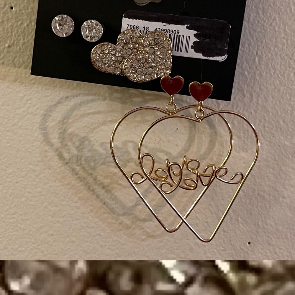 Heart/Stud Earrings